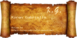 Koren Gabriella névjegykártya