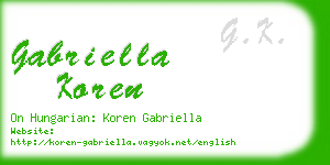 gabriella koren business card